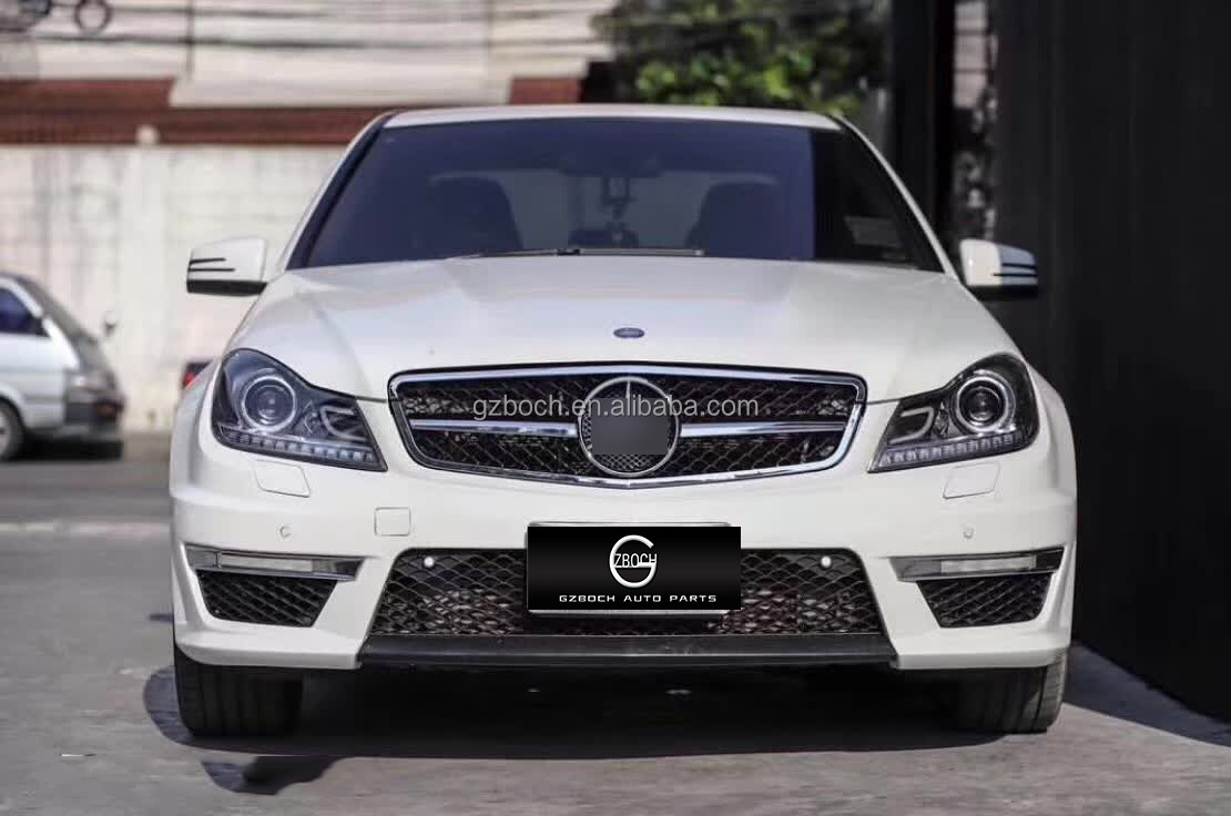 High Quality Body Kit For Mercedes Benz W204 C-class upgrade C63 AMG front car bumper engine hood