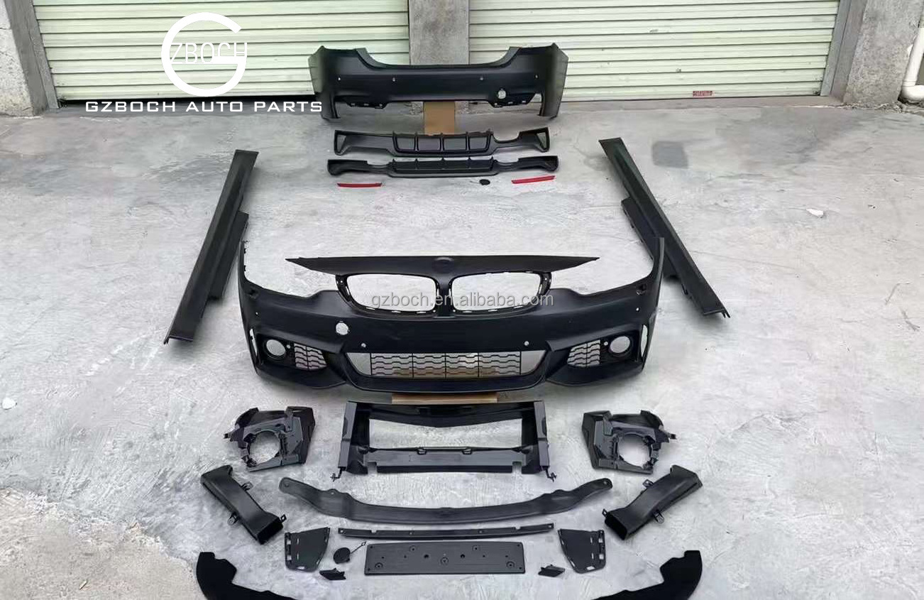 High quality body kit for BMW 4 series F32 F33 F36 modify M-Tech car bumper front bumper side skirts rear bumper diffuser