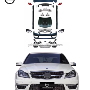 High Quality Body Kit For Mercedes Benz W204 C-class upgrade C63 AMG front car bumper engine hood