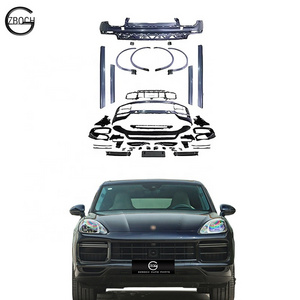 Wholesale Car bumpers For Porsche Cayenne 9Y0 9YA upgrade Turbo bodykit Door Panel Arches rear Diffuser porsche cayenne body kit