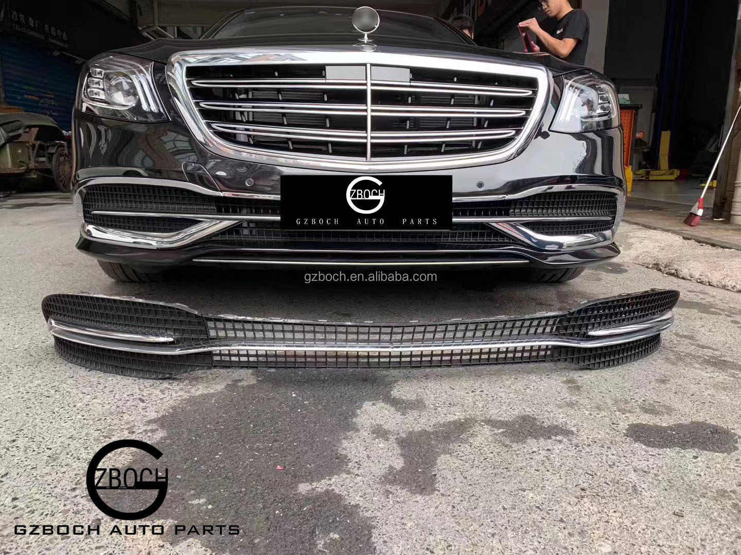 Body kits For Mercedes Benz S-class W222 S400 S500 S550 S600 S55 S350 Maybach Front car bumper chrome trim maybach trim