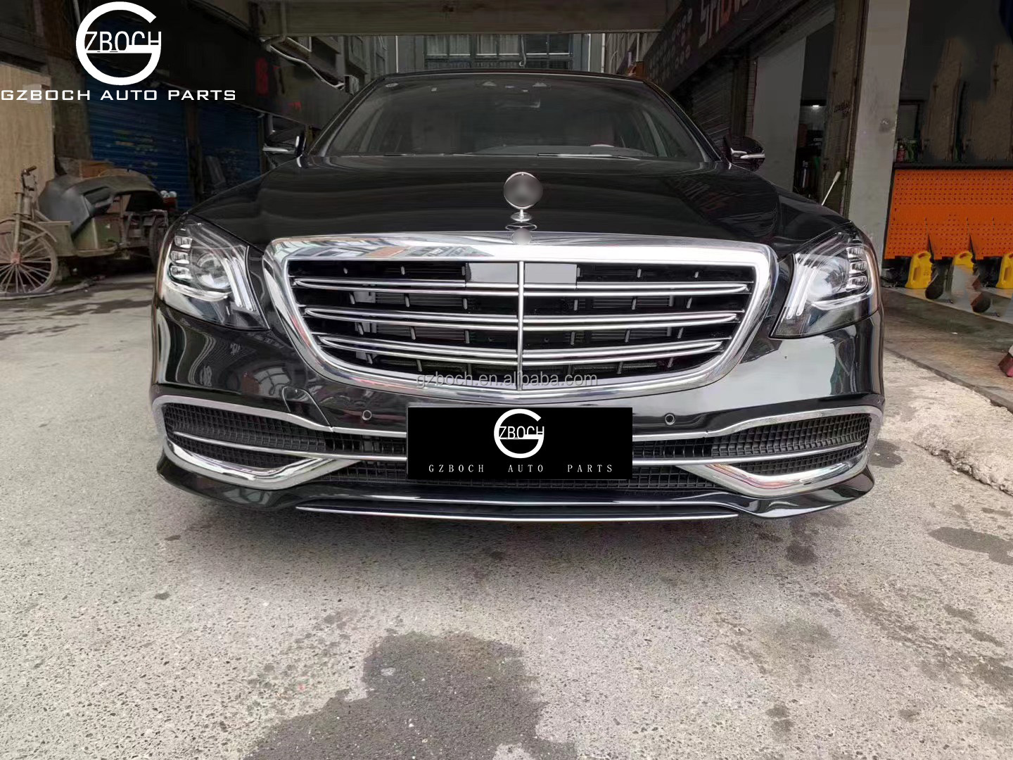 Body kits For Mercedes Benz S-class W222 S400 S500 S550 S600 S55 S350 Maybach Front car bumper chrome trim maybach trim