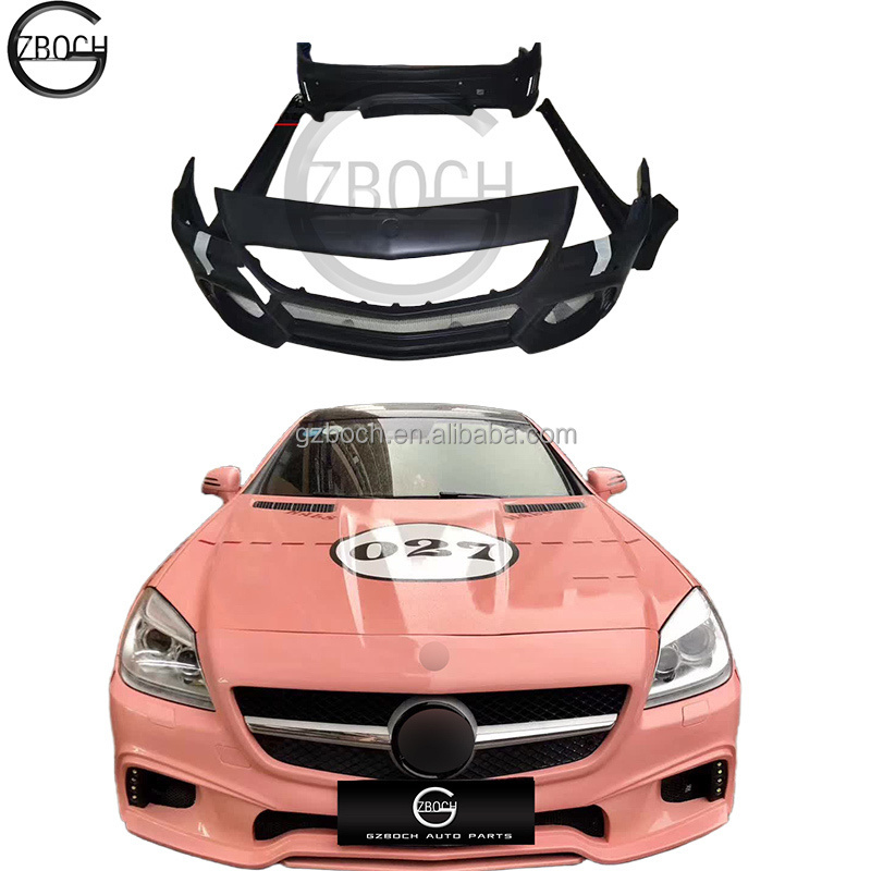 Bumper kit for Mercedes 2013+ SLK R172 facelift WD style body kit front car bumper rear car bumper side skirt