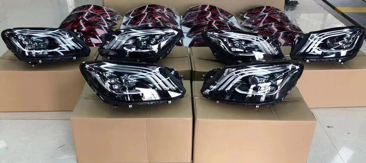 Wholesale Bodykit For 2013-2021 Benz W222 S class facelift S63 AMG Car bumpers Rear Diffuser car grill headlights taillights