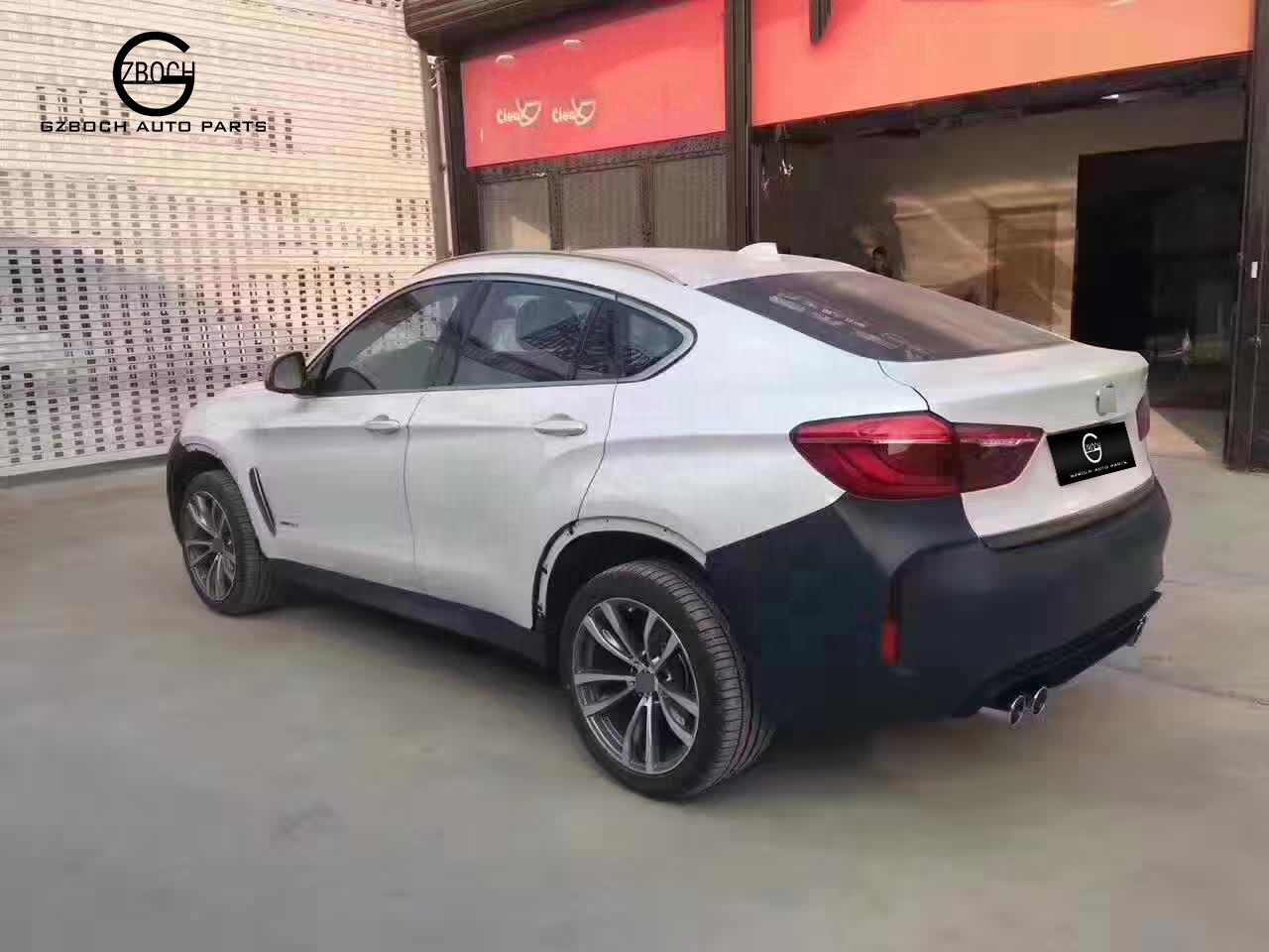 Fast delivery Body Kit For BMW X6 facelift X6M front bumper rear bumper exhaust pipe Rear Bumper Assembly