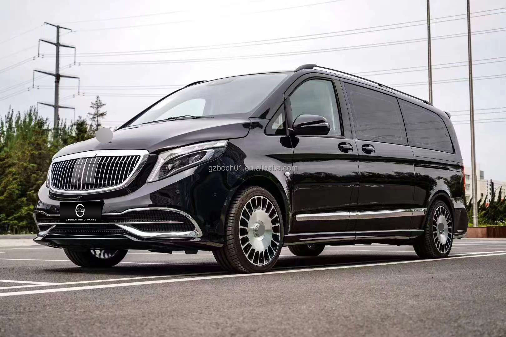 Body kit For Mercedes benz Vito V-class modified 2020 Maybach model front rear car lips engine hood car grill