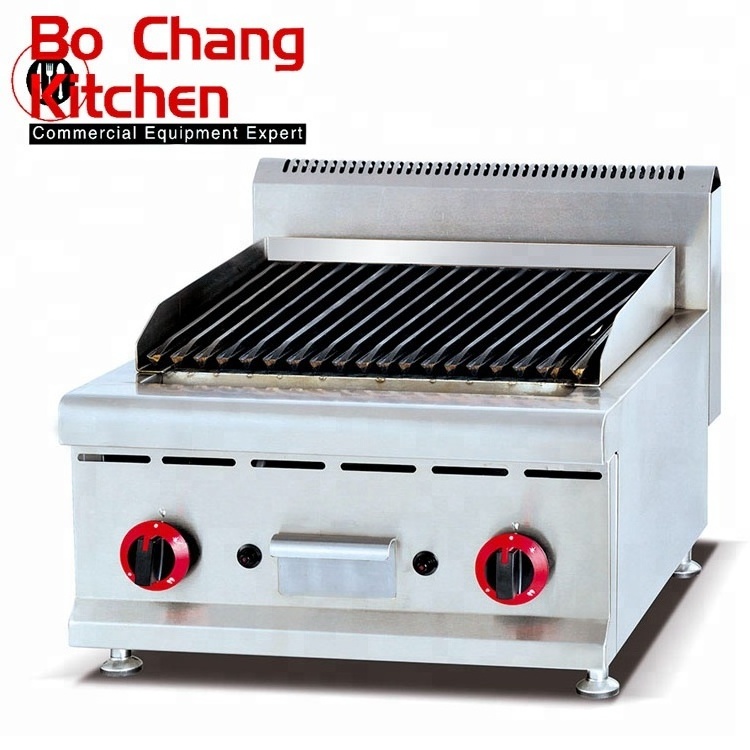 High quality industrial gas table top stainless steel griddle