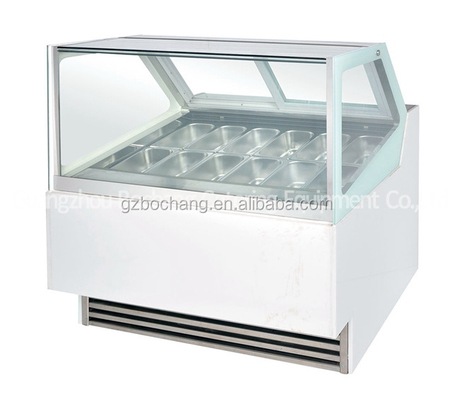 China Factory Gelato Mini Ice Cream Display Freezer / Italian Delicious Batch Freezer Showcase/Popsicle Display