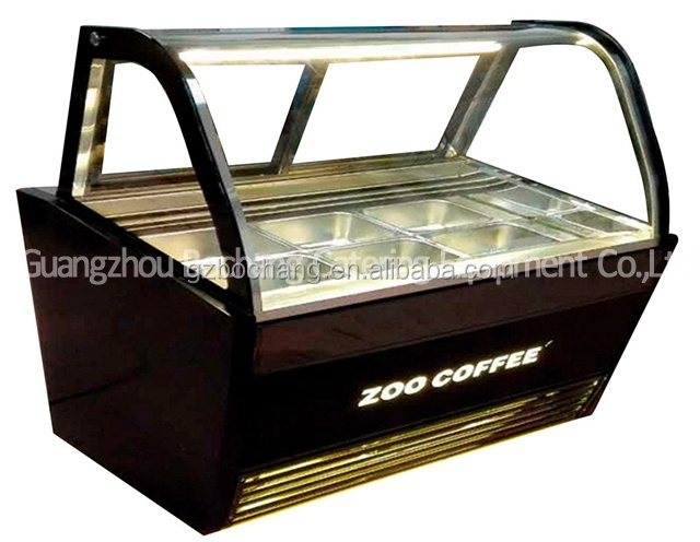 Hot sale commercial kitchen equipment gelato showcase ice cream display freezer for sale