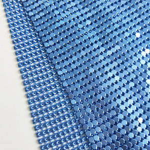 Shiny Flexible Aluminum Chain Mail Fabric Metallic Metal Sequin Mesh Fabric For Clothing Home Decoration