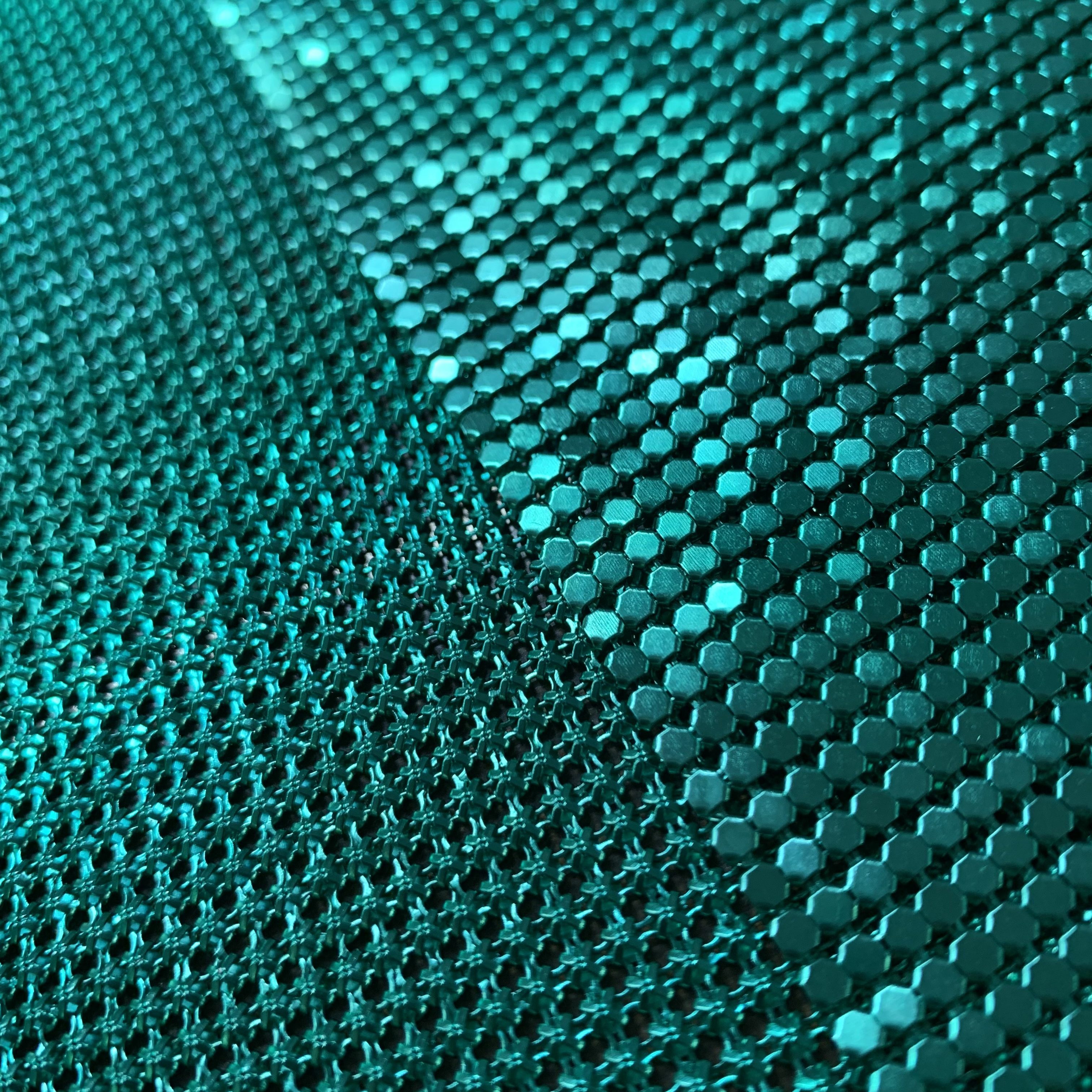 Green Soft Sequin Mesh Fabric Shiny Metallic Decorative Aluminum Flexible Sequin Drill Mesh Fabric