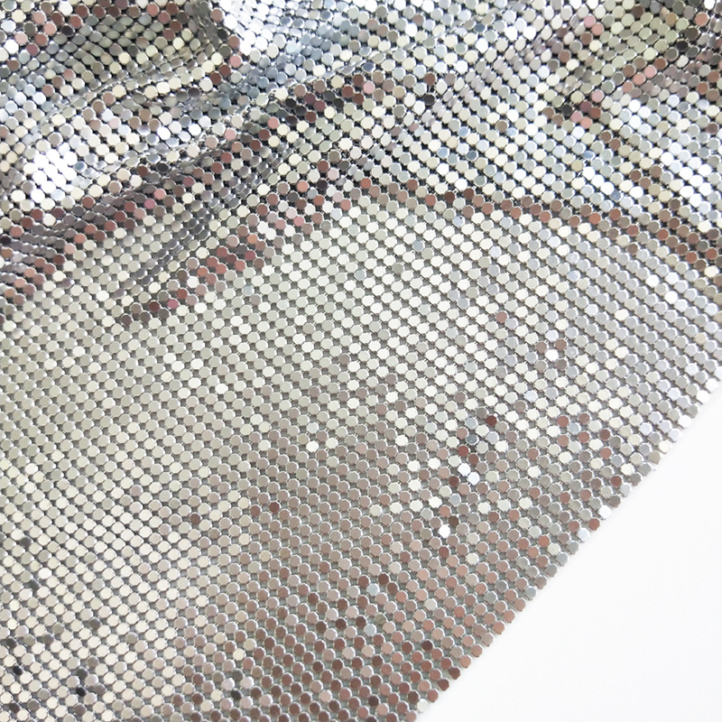 Shimmer wedding party decoration fabric metallic aluminum sequin tablecloth