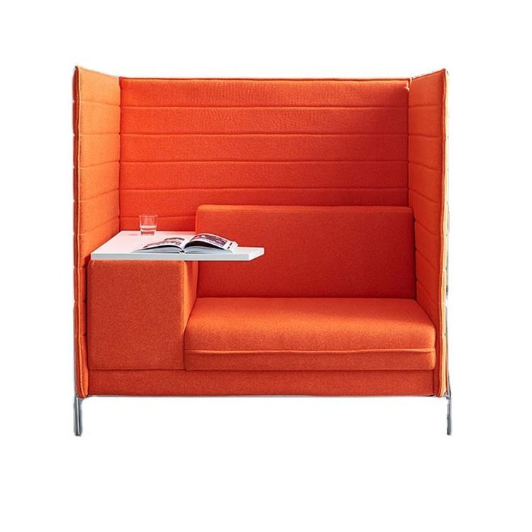 Guangzhou berson furniture high back public area furniture office meeting booth sofa with writing board