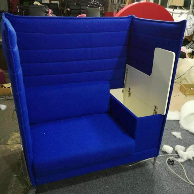 Guangzhou berson furniture high back public area furniture office meeting booth sofa with writing board