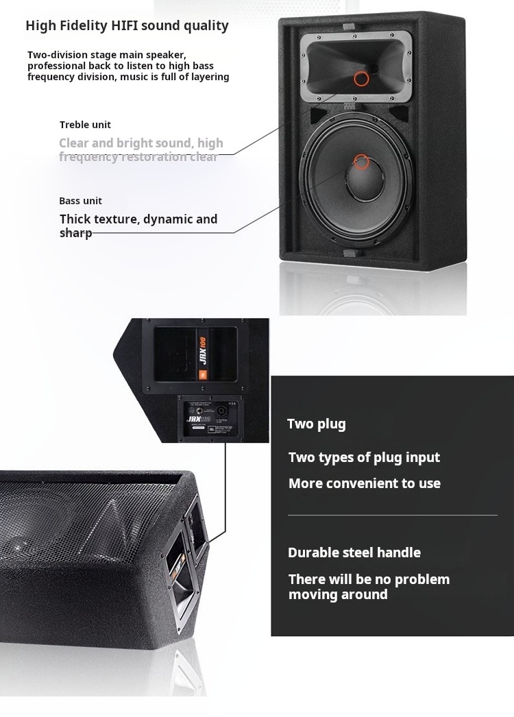 AJBL JRX115 KTV sound box, home theater high-power sound system conference room sound system, home karaoke professional stage pe