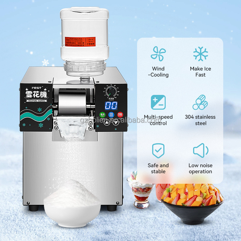 Premium Electric Snow Ice Making Machine for Bubble Tea Shops and Refreshing Edible Bingsu Creations