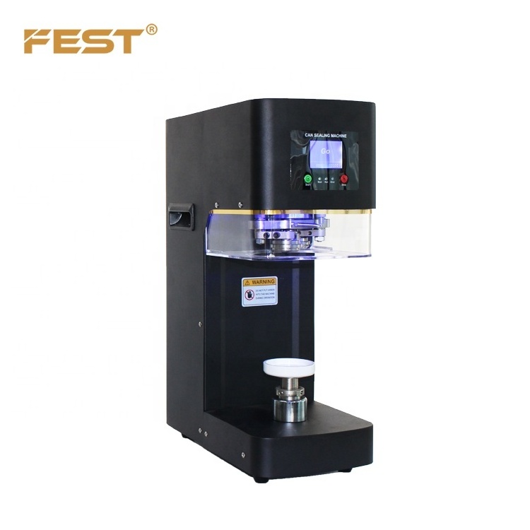 FEST  Fully Automatic Can Sealing Machine Soda Sealing Lids Machine Can Sealer