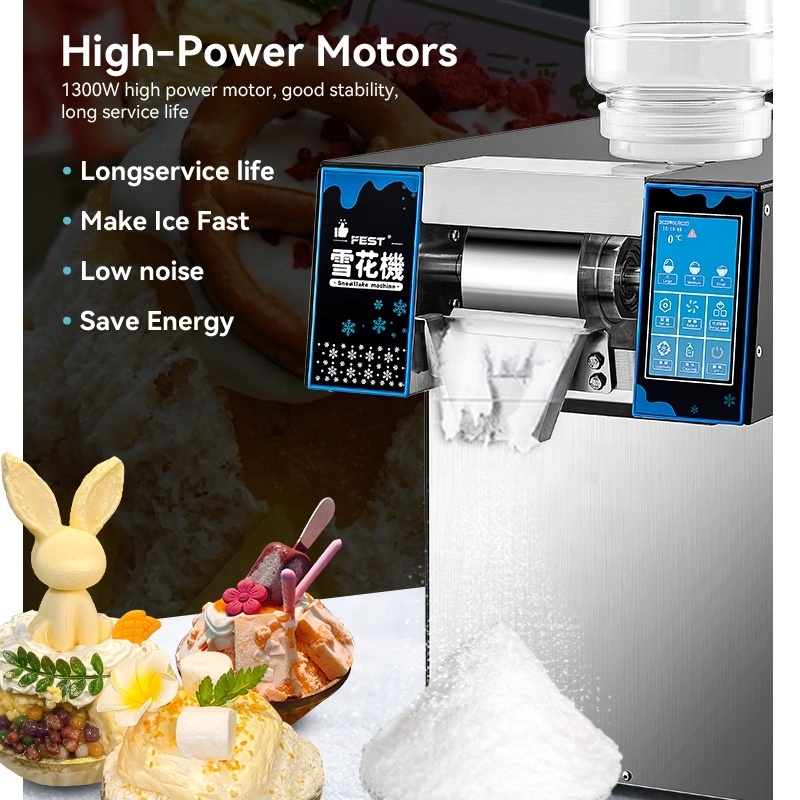 FEST Commercial korean kakigori mesin es bingsoo snow snowflake flake cream crusher maker make shaved ice shaver bingsu machine