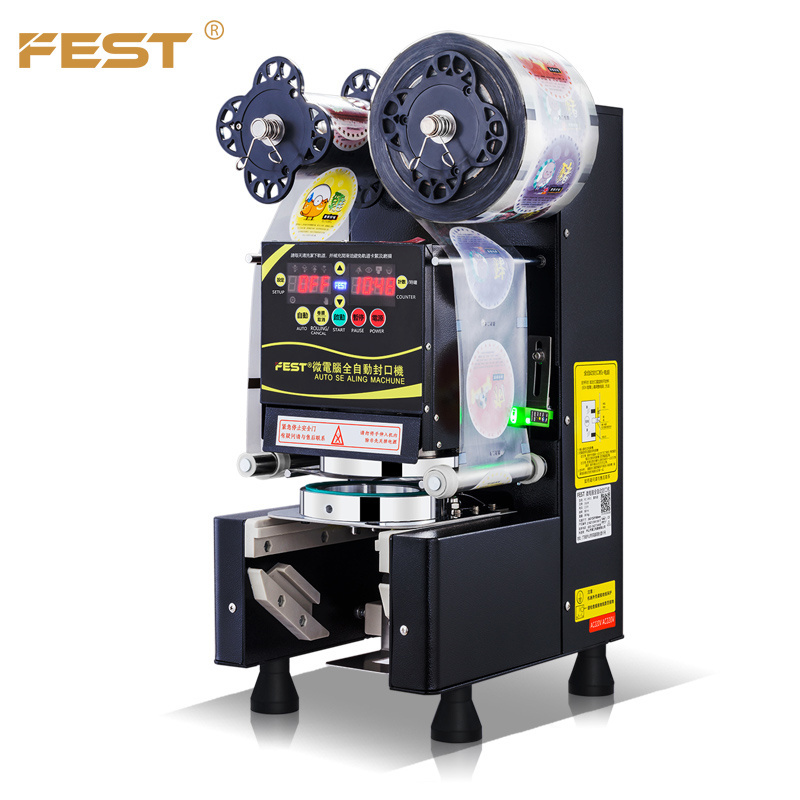 Automatic Bubble Tea Sealing Machine Bubble Tea Shop Boba Cup Sealing Machine Cup Sealer Machine