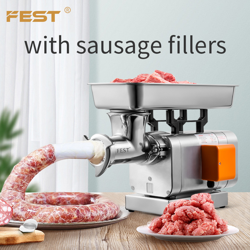 Commercial 22 frozen meat grinder 1.5hp meat grinder sausage maker 440KG/h industrial food processing machines professional