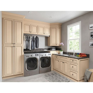 Hot Sale Custom Made Laundry Utility Room Storage Cupboards Hamper Cabinet