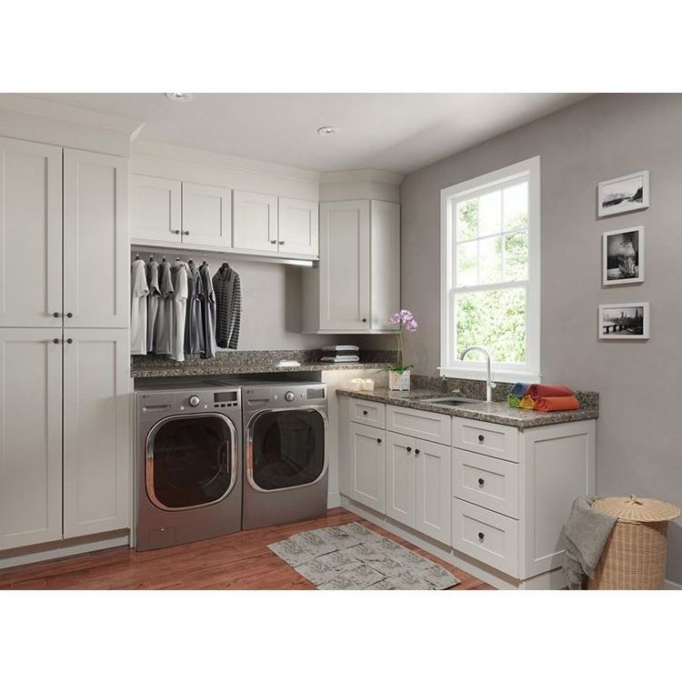 Hot Sale Custom Made Laundry Utility Room Storage Cupboards Hamper Cabinet