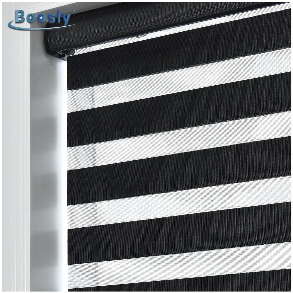 Day And Night Alexa Smart Zebra Roller Window Blinds Automatic Shades Motorized Shutter Blackout Electric Zebra Roller Shutters