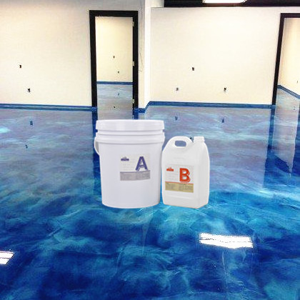 Boqiao 2 gallon uv resistance glue resina epoxica a y b para piso epoxy resin floor kit