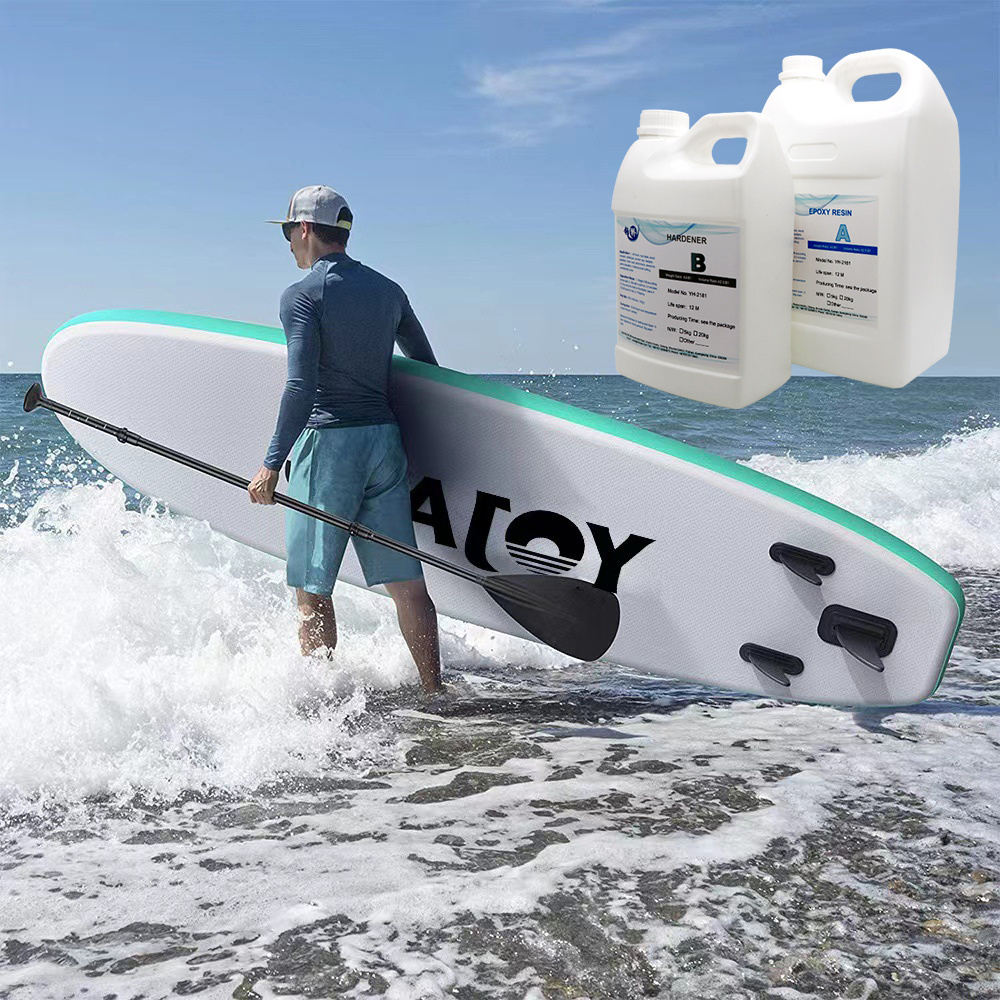 2:1 AB glue  transparent Epoxy repairing Compound epoxy resin fiberglass glue for boat repair