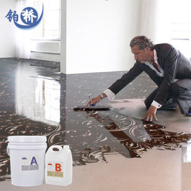 Self-leveling Epoxy Floor Coating Clear Epoxy Resin Bottle Transparent Epoxy Resin and Hardener Rohs Black Epoxy for Packing