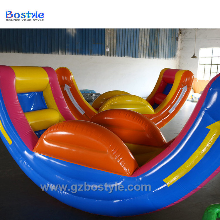 Inflatable seesaw games inflatable aquatic totters sport games inflatable waddle roly pol