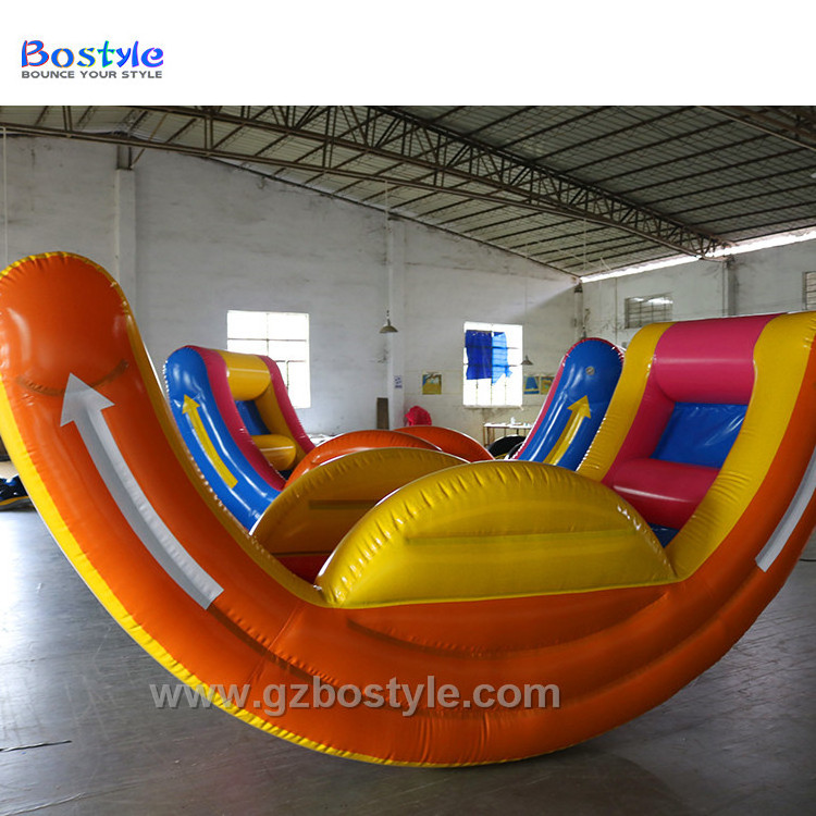 Inflatable seesaw games inflatable aquatic totters sport games inflatable waddle roly pol