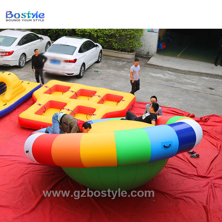 Crazy Spinning Inflatable Water Disco Boat Tube 4 meters diameter Inflatable disco boat