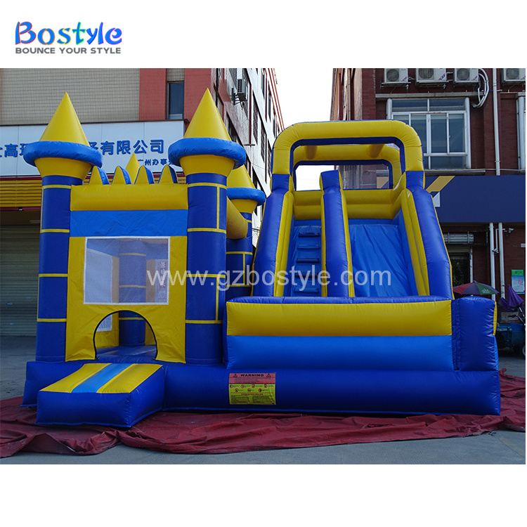 Hot sale cheap commercial giant kids jumping bouncer house combo jumpoline inflatable bouncy castle with slide