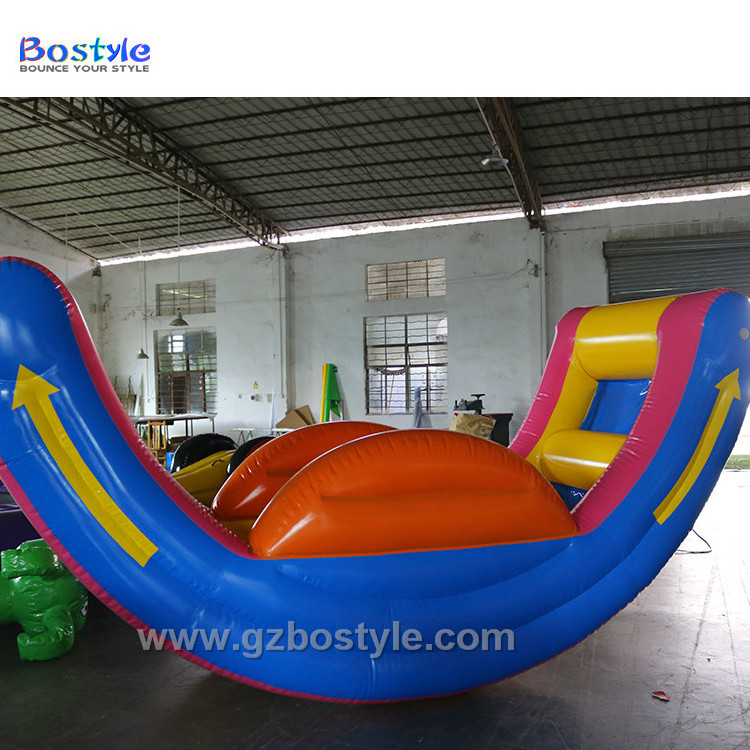 Inflatable seesaw games inflatable aquatic totters sport games inflatable waddle roly pol