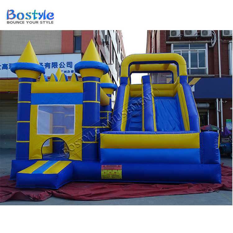 Hot sale cheap commercial giant kids jumping bouncer house combo jumpoline inflatable bouncy castle with slide