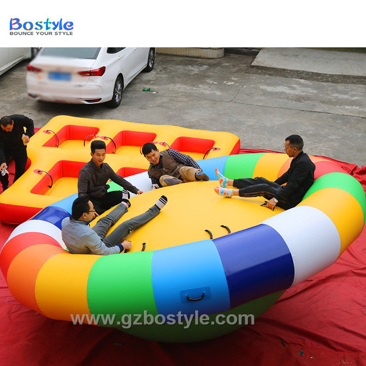 Crazy Spinning Inflatable Water Disco Boat Tube 4 meters diameter Inflatable disco boat