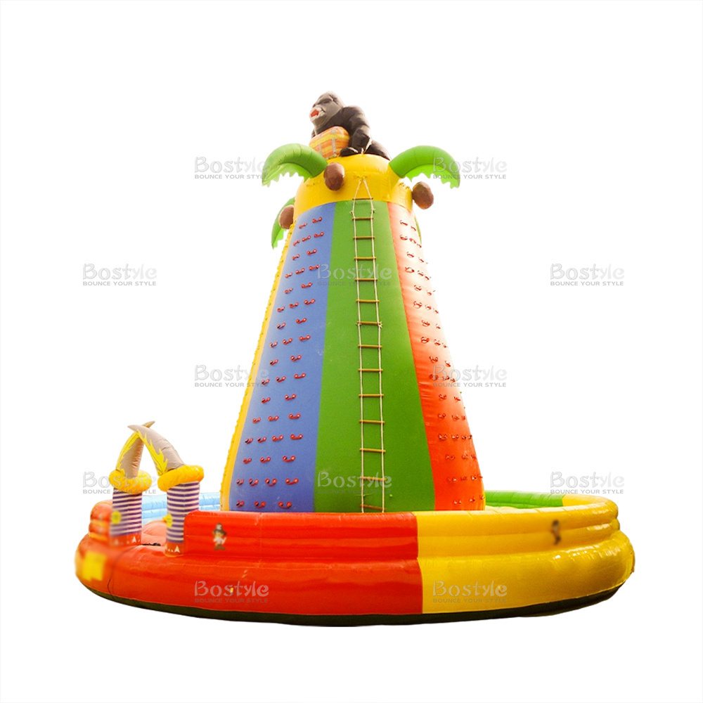 New design Outdoor Inflatable Sport Game Climbing monkey inflatable Climbing Wall Commercial inflatable rock wall climb