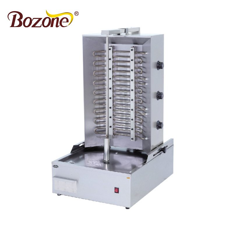 Western Kitchen Equipment Mini Portable Machine Restaurant Equipment Desktop Vertical Gas Shawarma Grill Making Machine