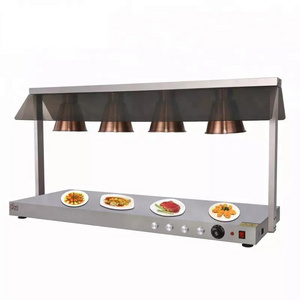 Commercial Catering Equipment Heating Lamp Food Display Warmer With Cutting Board