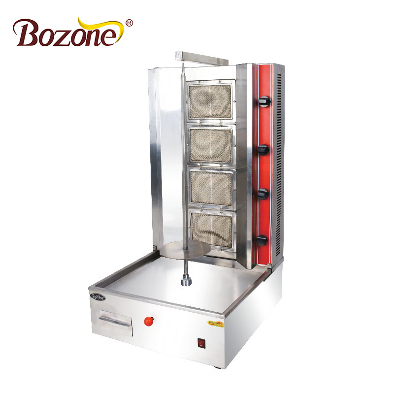 Western Kitchen Equipment Mini Portable Machine Restaurant Equipment Desktop Vertical Gas Shawarma Grill Making Machine