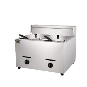 GF-72 CE Approved Stainless Steel Industrial Deep Fryer 12 L Commercial Chicken Fried Machine Potato Chips LPG Natural Gas Fryer