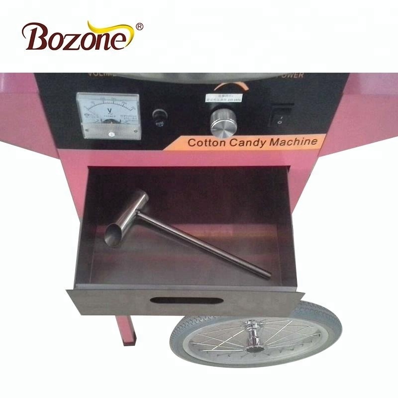 EC-07 Widely Used Candy Floss Machine Cheap Automatic Pink Cart Stand Commercial Floss Sugar Cotton Candy Machine Price