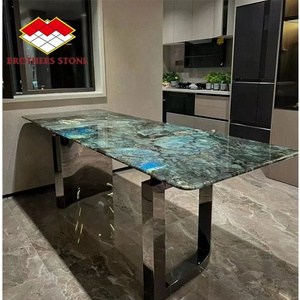 Brazilian Natural granito Blue Granite losa Blue Labradorite Granite Slab for Luxury Dining Table Top