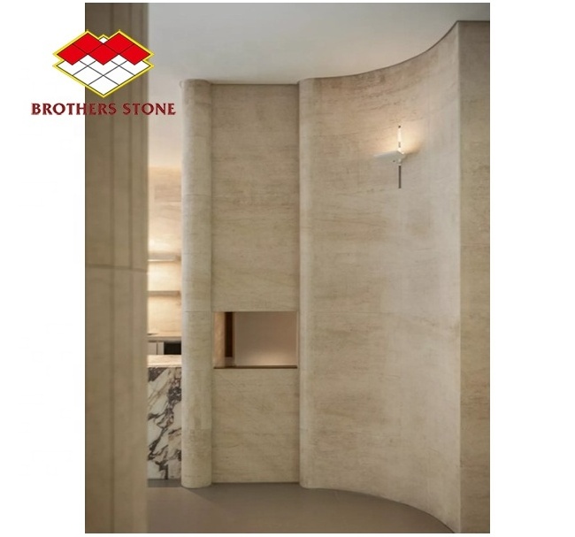 Nature Stone Honed Travertine Unfilled Holes Classic Beige Ivory Travertine Tiles for Wall and Flooring