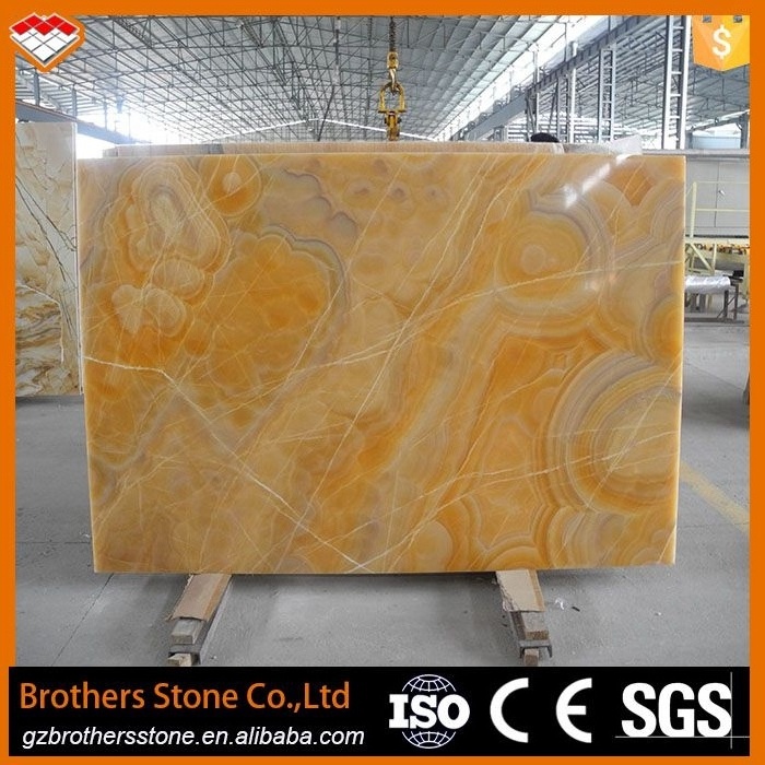 Brother Stone Best selling yellow onyx slabs nature onyx stone Honey Onyx Slab Price