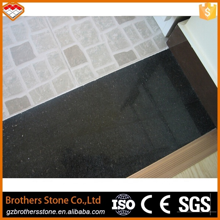 High Quality Cheap India Black Galaxy Black Gold Granite Tiles Slabs Kitchen Counter tops Wall Floor