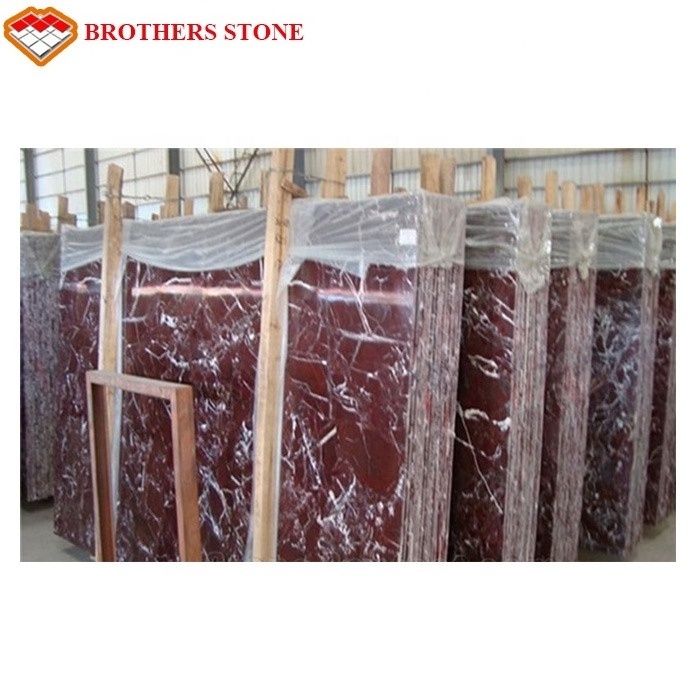 2022  Rosso Levanto Polished Marble Slabs Red Polished Marble Floor Covering Tiles