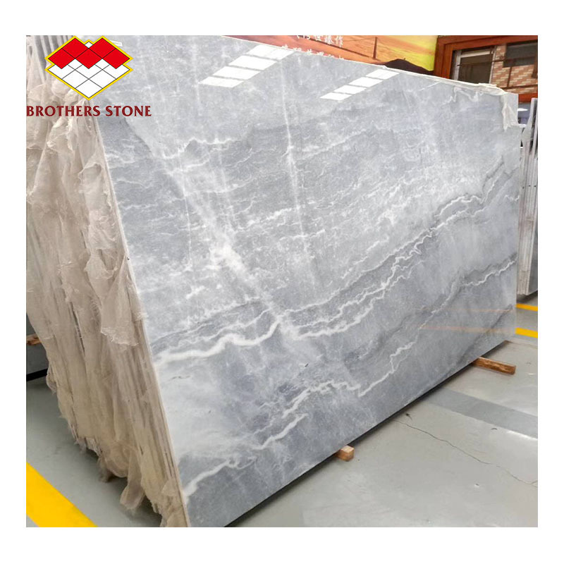 Natural Stone Bruce Blue Grey Marble Slab Tile Wall Stairs Table Countertop Directly from Quarry