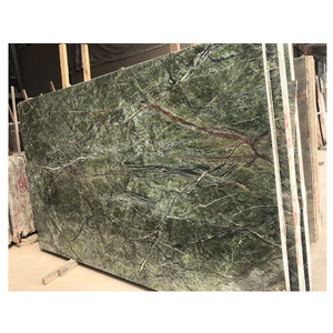 2021 High polished India green marble natural stone rainforest marble slab and tiles